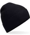 BB51N B51N Beechfield Organic Cotton Fine Knit Beanie Black colour image